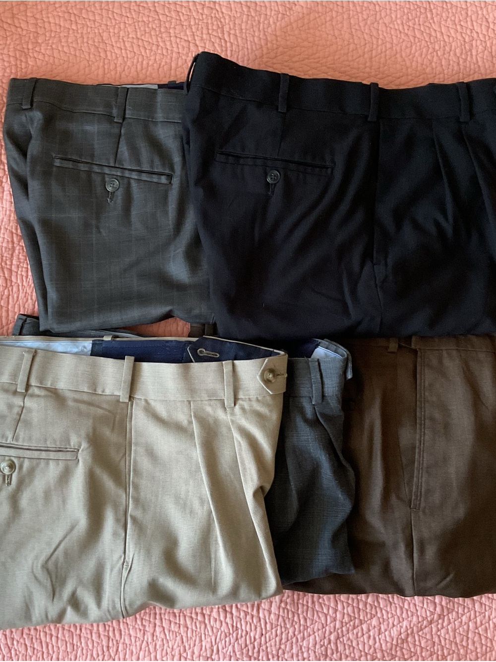 Roundtree & Yorke Men's Dress Pants - Black, Gray, Tan, Brown